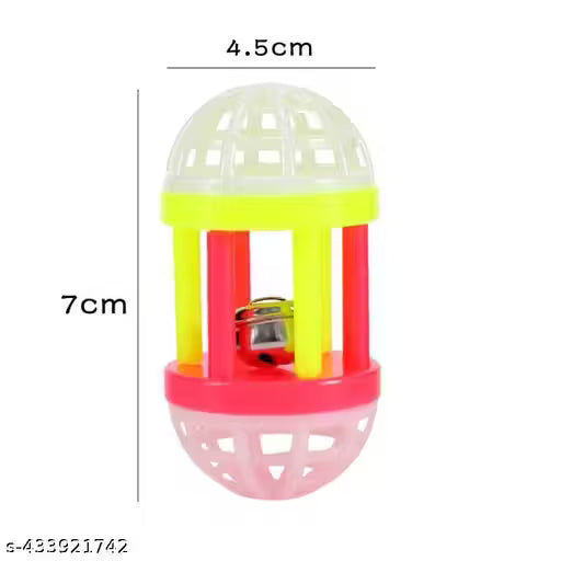 Cat Toy Set Pack of 3 | Interactive Rattle & Bell Toys with Cat Ball | Fun Fetch & Play Toys for Kittens & Cats | Durable ABS Material, Multicolor