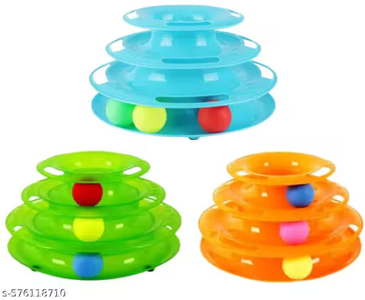 Paw N Pet Cat Tower Track – 3-Layer Interactive Roller with Colorful Balls, Puzzle Toy for Cats & Kittens