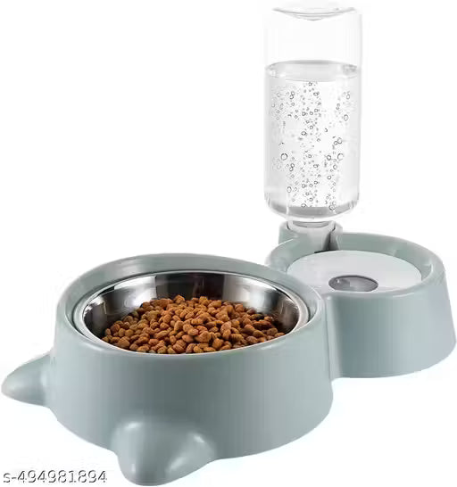 Duo Cat Feeder – 2-in-1 Stainless Steel Food Bowl & Automatic Water Dispenser for Cats & Kittens