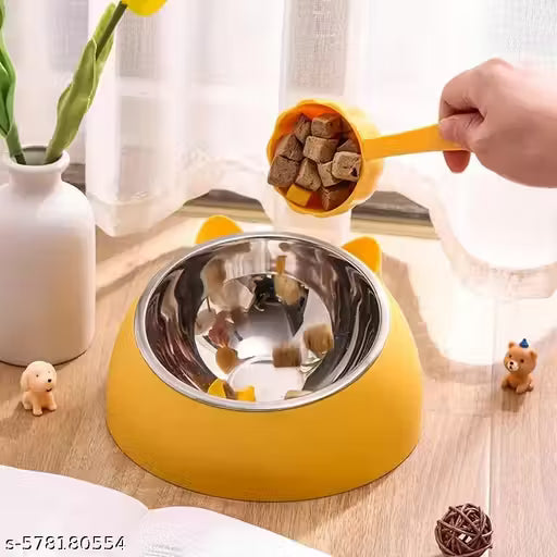 PurryFeast Scratch-Resistant Stainless Steel Cat & Pet Feeding Bowl | Non-Slip Rubber Base | Durable, Rust-Proof Food & Water Bowl for Cats, Kittens & Small Pets (Silver)