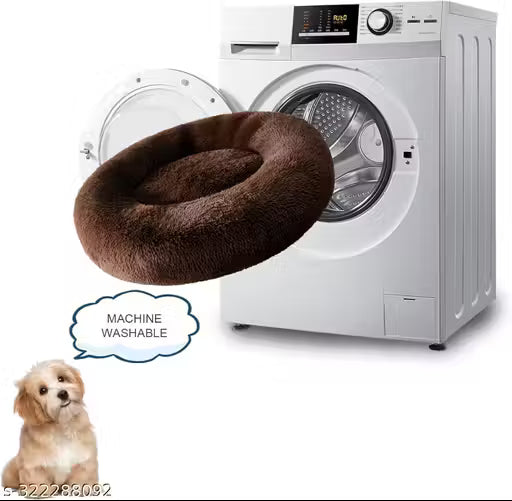 Zexsazone Plush Round Cat Bed – 50 cm Cozy Nest for Indoor Cats & Kittens