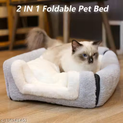 Cozy Foldable Cat Cave – Indoor Pet Bed with Anti-Slip & Water-Resistant Base