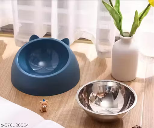 PurryFeast Scratch-Resistant Stainless Steel Cat & Pet Feeding Bowl | Non-Slip Rubber Base | Durable, Rust-Proof Food & Water Bowl for Cats, Kittens & Small Pets (Silver)