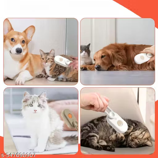 Breedo 3-in-1 Cat Steam Brush | Pet Grooming Comb for Cats & Dogs | Detangle, Remove Loose Hair & Massage | Self-Cleaning Steam Brush for Soft, Shiny Fur