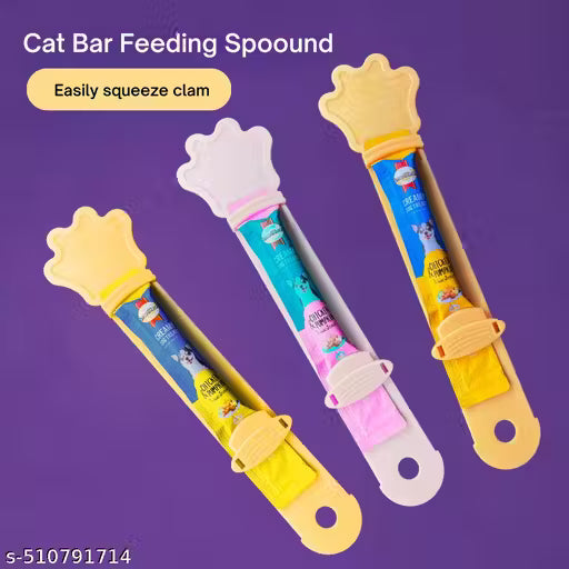 PET FUN Cat Treat Strip Feeder | Easy Squeeze Feeder for Lickable Cat & Dog Treats | Mess-Free Dispenser for Liquid Snacks & Paste Treats | Hanging Design, Pack of 2