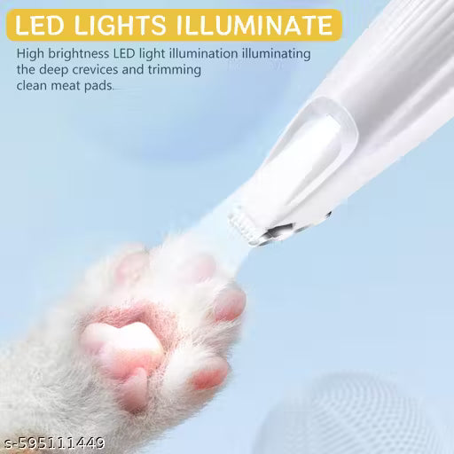 Cat Grooming Trimmer – Electric Hair Clipper with LED Light for Safe Paw & Fur Care