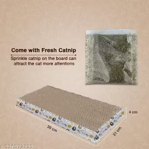 Cat Scratcher – 2-in-1 Corrugated Scratch Pad with Catnip
