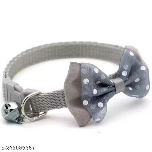 Cat Bow Collar with Bell – Soft, Adjustable & Safe