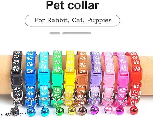 PurryPaws Nylon Cat Harness Collar Pack of 4 | Adjustable & Reflective Collars for Cats, Kittens & Persian Cats | Durable, Lightweight & Stylish Everyday Wear