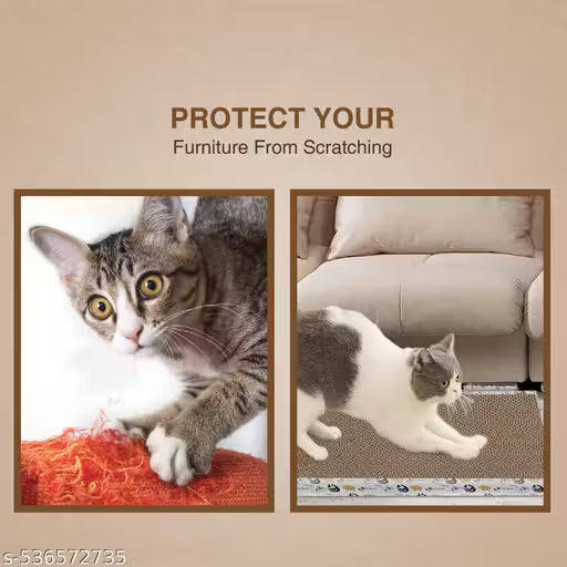Cat Scratcher – 2-in-1 Corrugated Scratch Pad with Catnip
