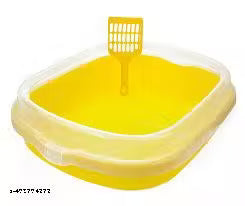 ComfyPaws Semi-Closed Cat Litter Box with Free Scooper
