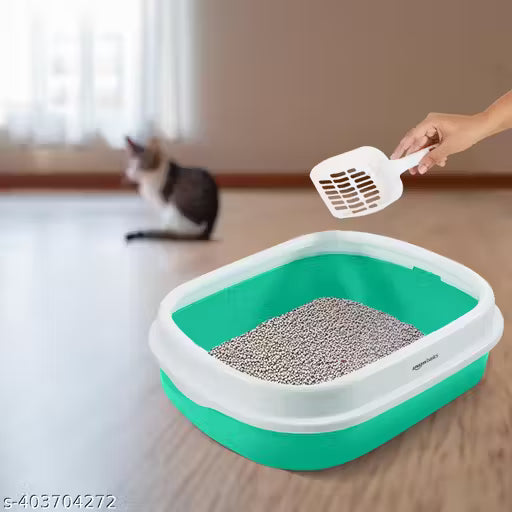ComfyPaws Semi-Closed Cat Litter Box with Free Scooper